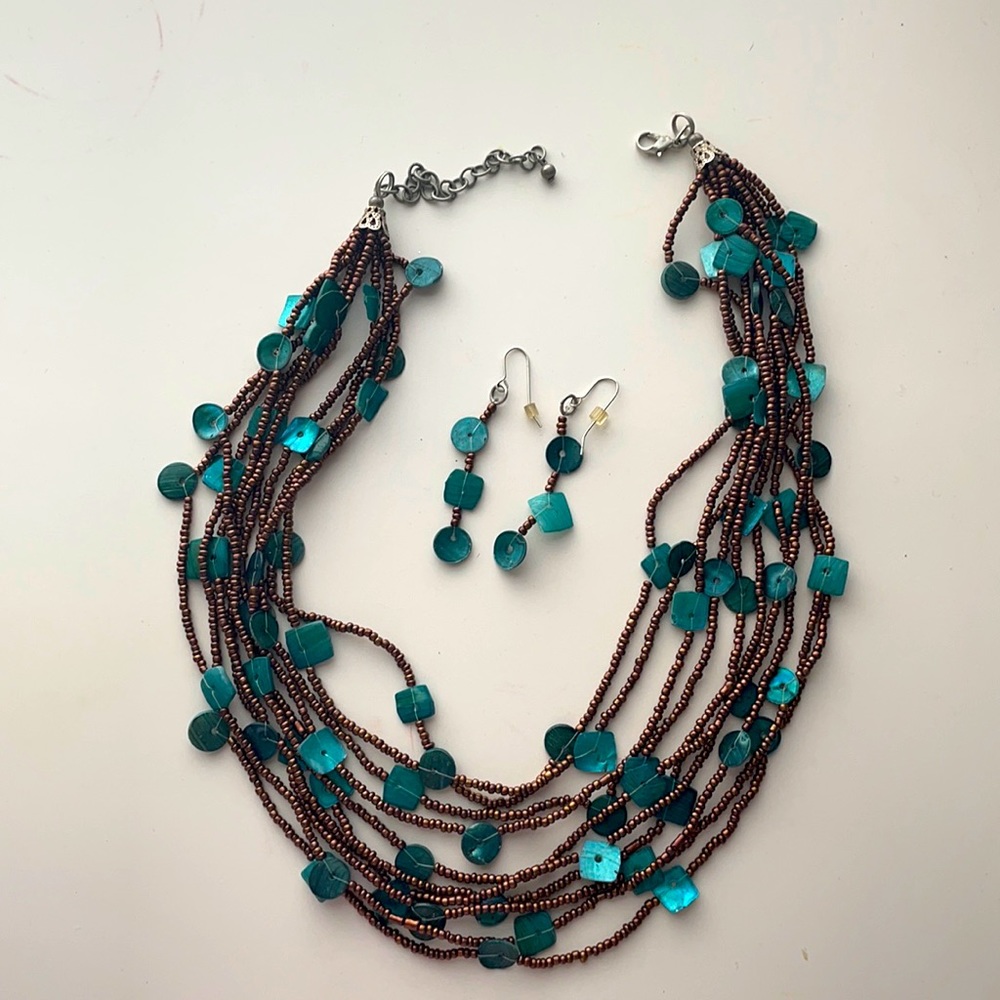 Vintage/ Bohemian necklace with earrings